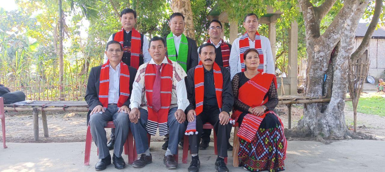 Row1: L to R- KK Kutum; Moneswar Doley, Ex. ES; Ronuj Kr. Pegu, Ex. President; Najuwala Pait, Treasurer, WUMC.