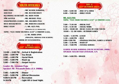 DMBK youth department, organizing a youth Extravaganza from October 22nd to October 24th, 2023